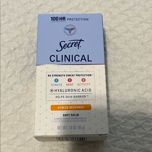 NWT Secret Clinical Antiperspirant with Hyaluronic Acid